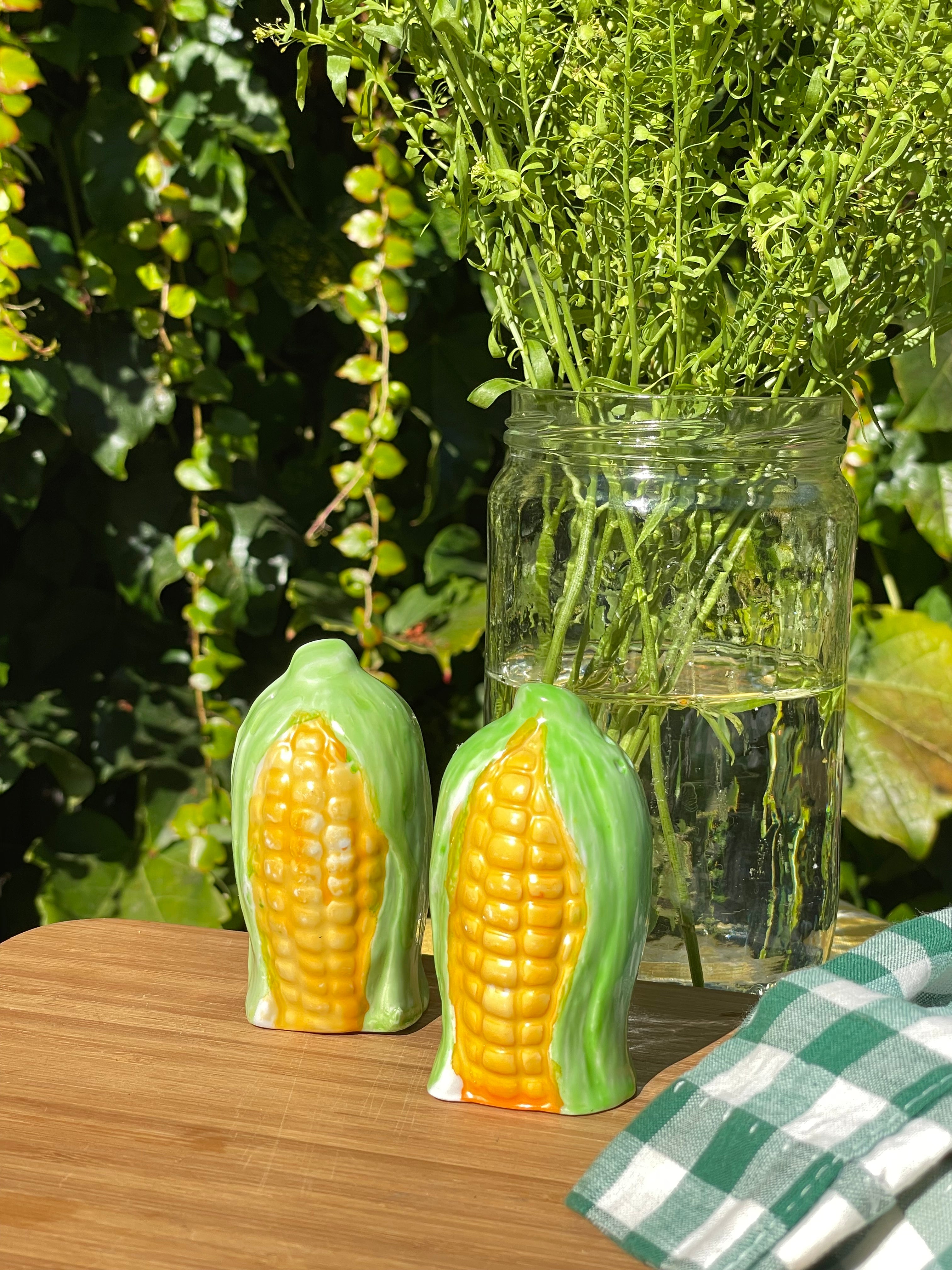 Corn Husk Salt & Pepper Shakers