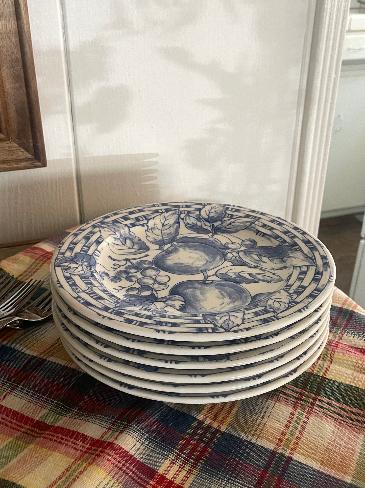 Blue Harvest Plates, Set of 6