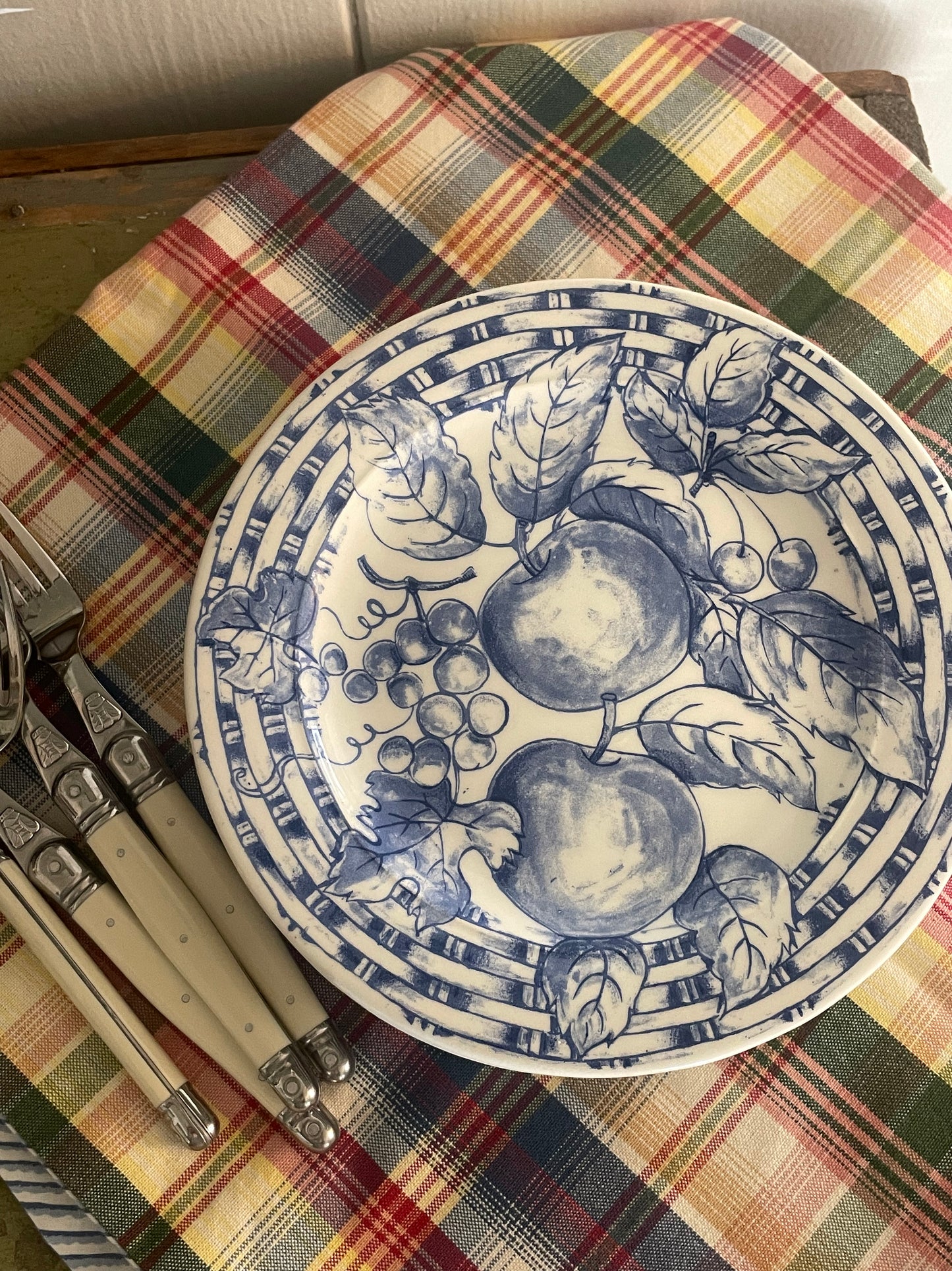 Blue Harvest Plates, Set of 6