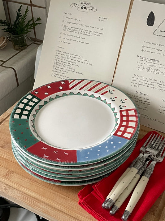 Patchwork Plates, Set of 6
