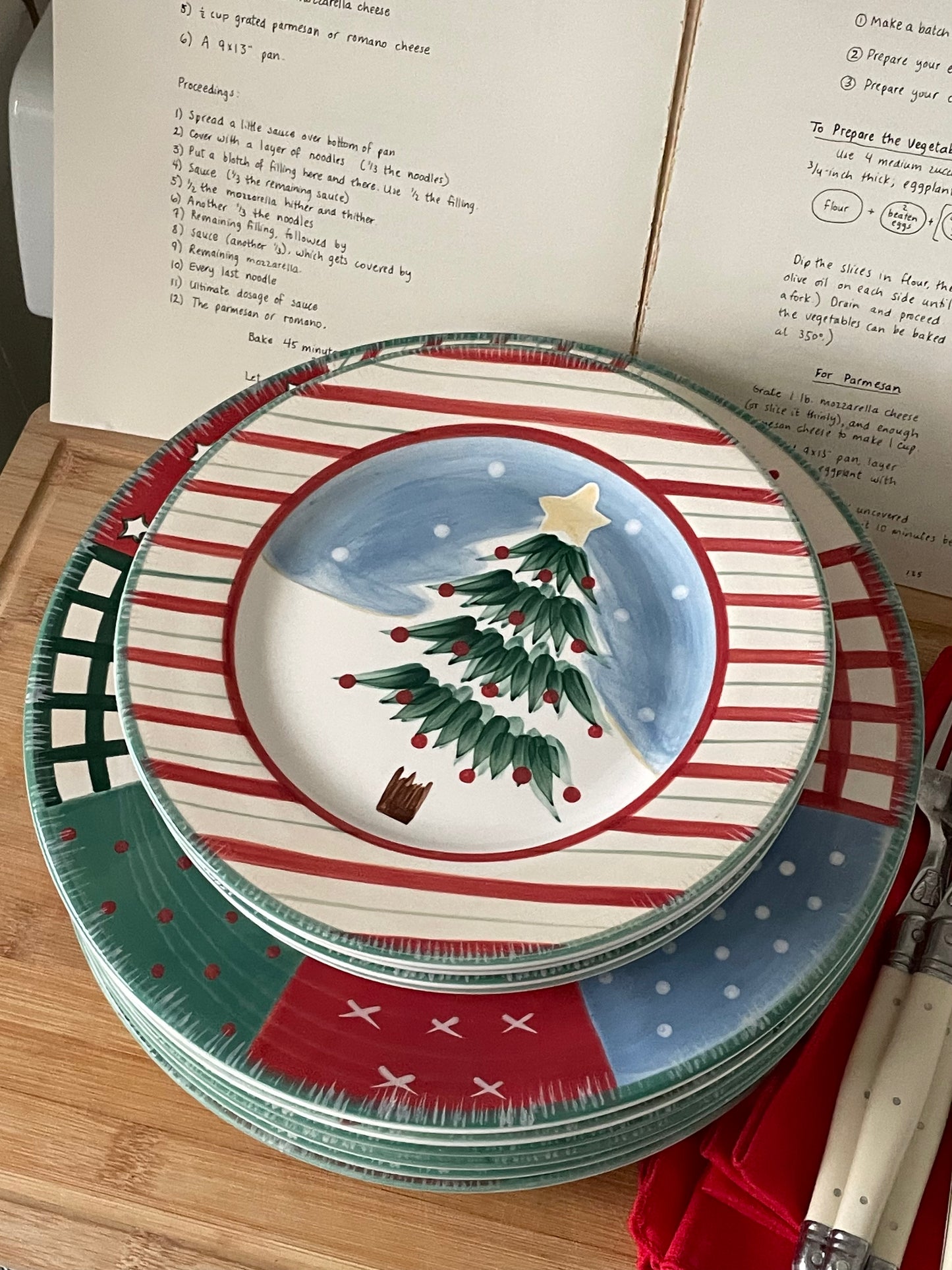 Candycane Lane Salad Plates