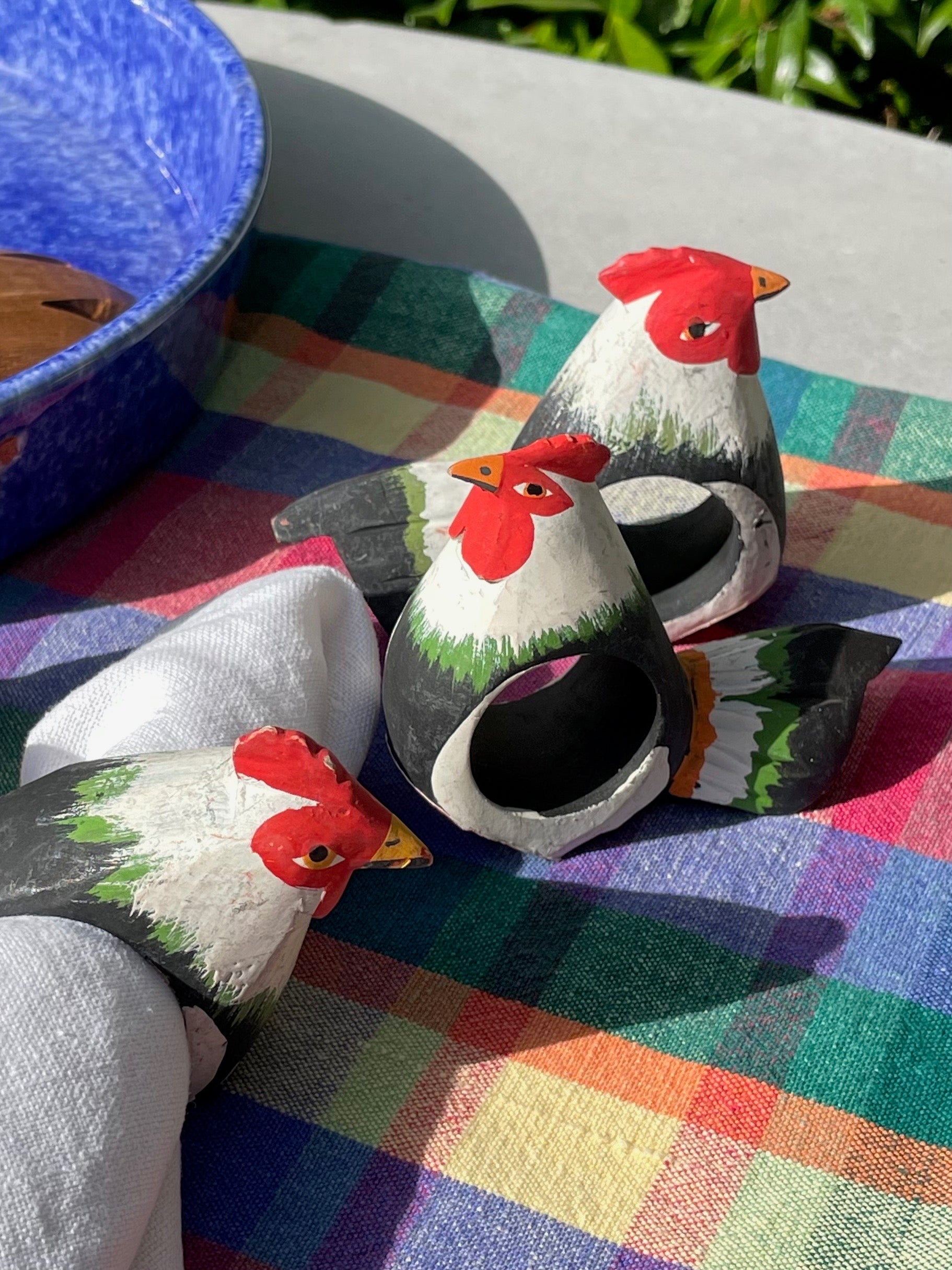 Cock-a-Doodle-Doo Napkin Rings, Set of 6