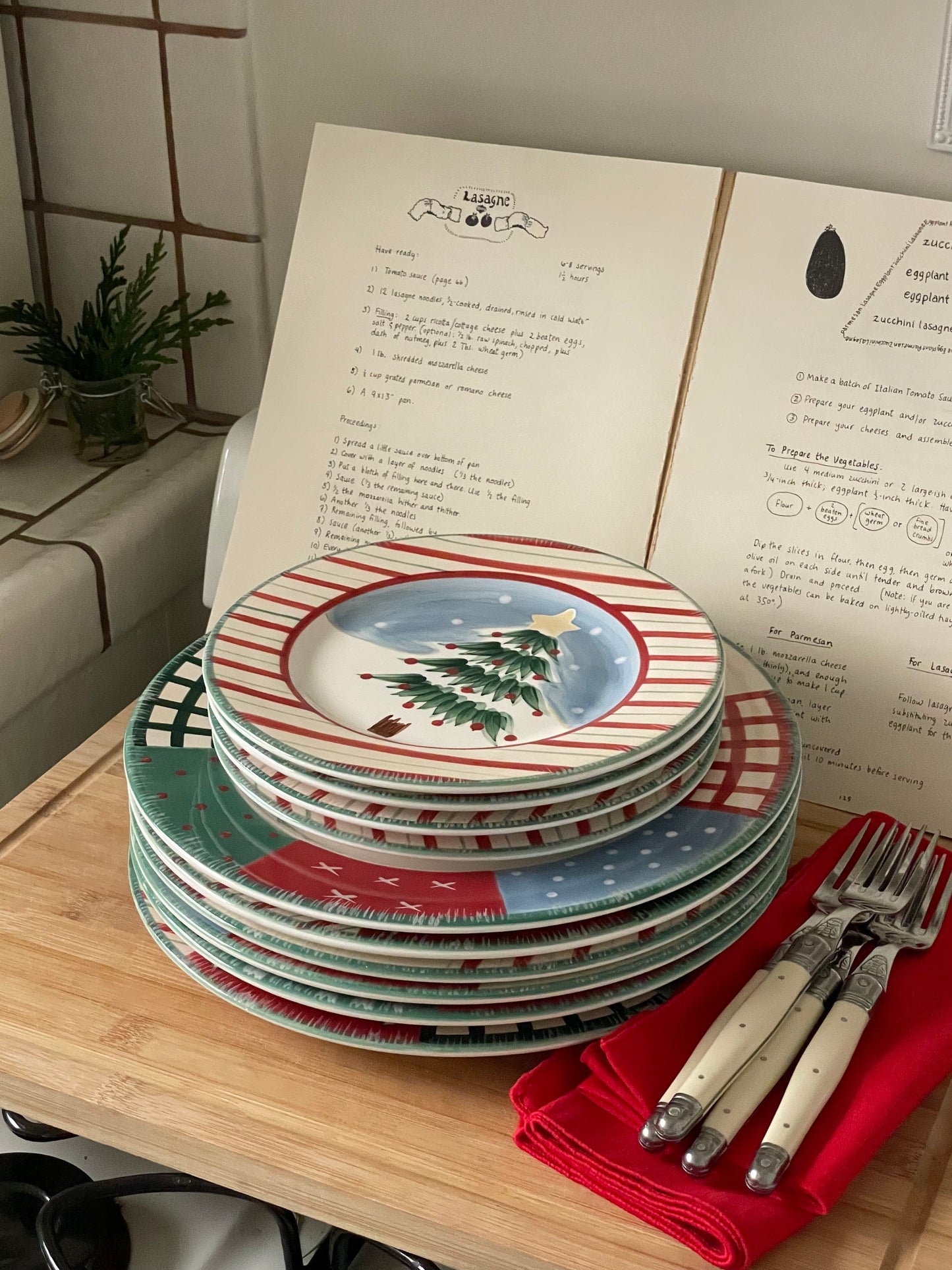 Candycane Lane Salad Plates