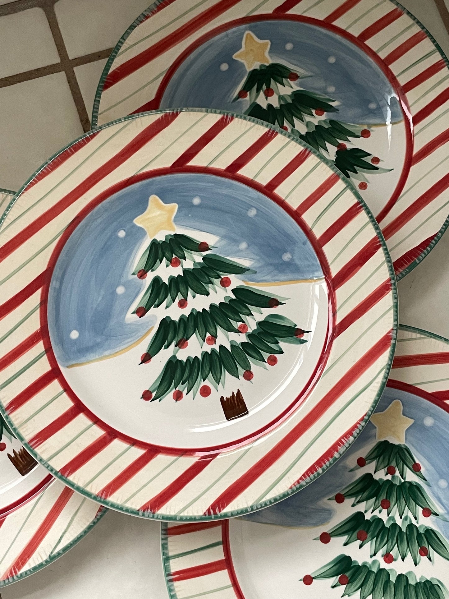Candycane Lane Salad Plates