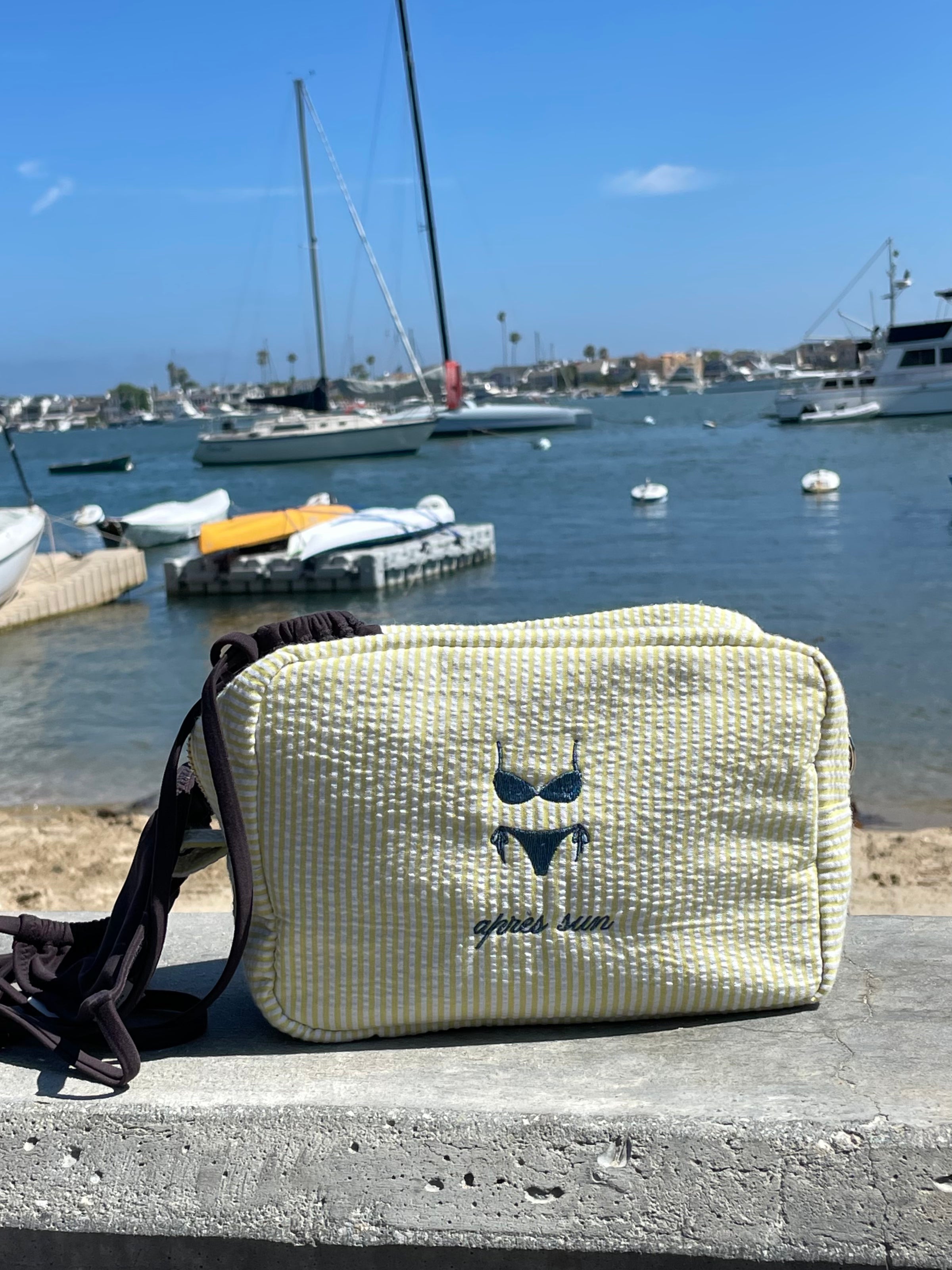 Seersucker Makeup Bag