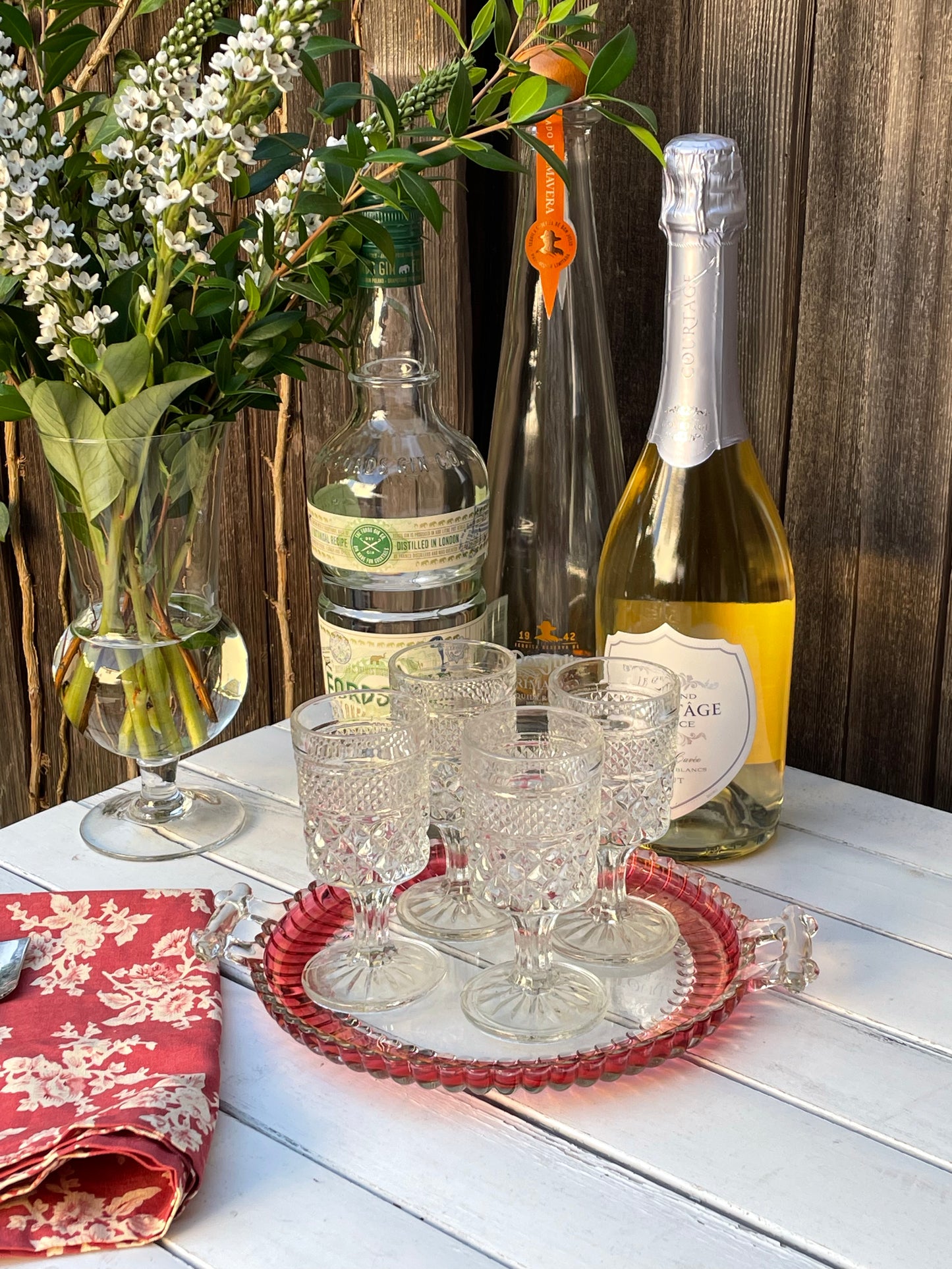 Tinsel Sherry Glasses