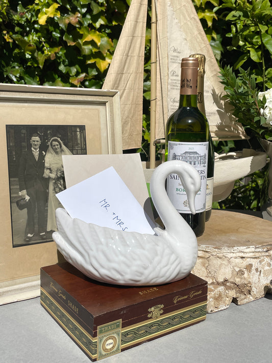 White Swan Decorative Bowl