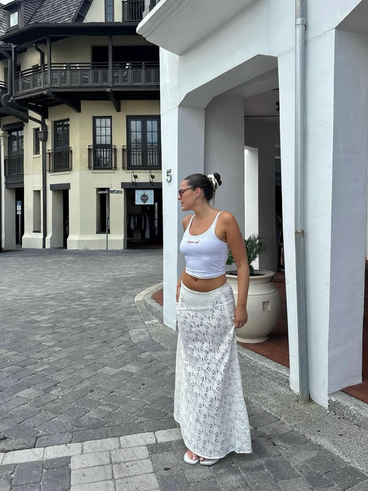 Custom Embroidered Bridal Tank