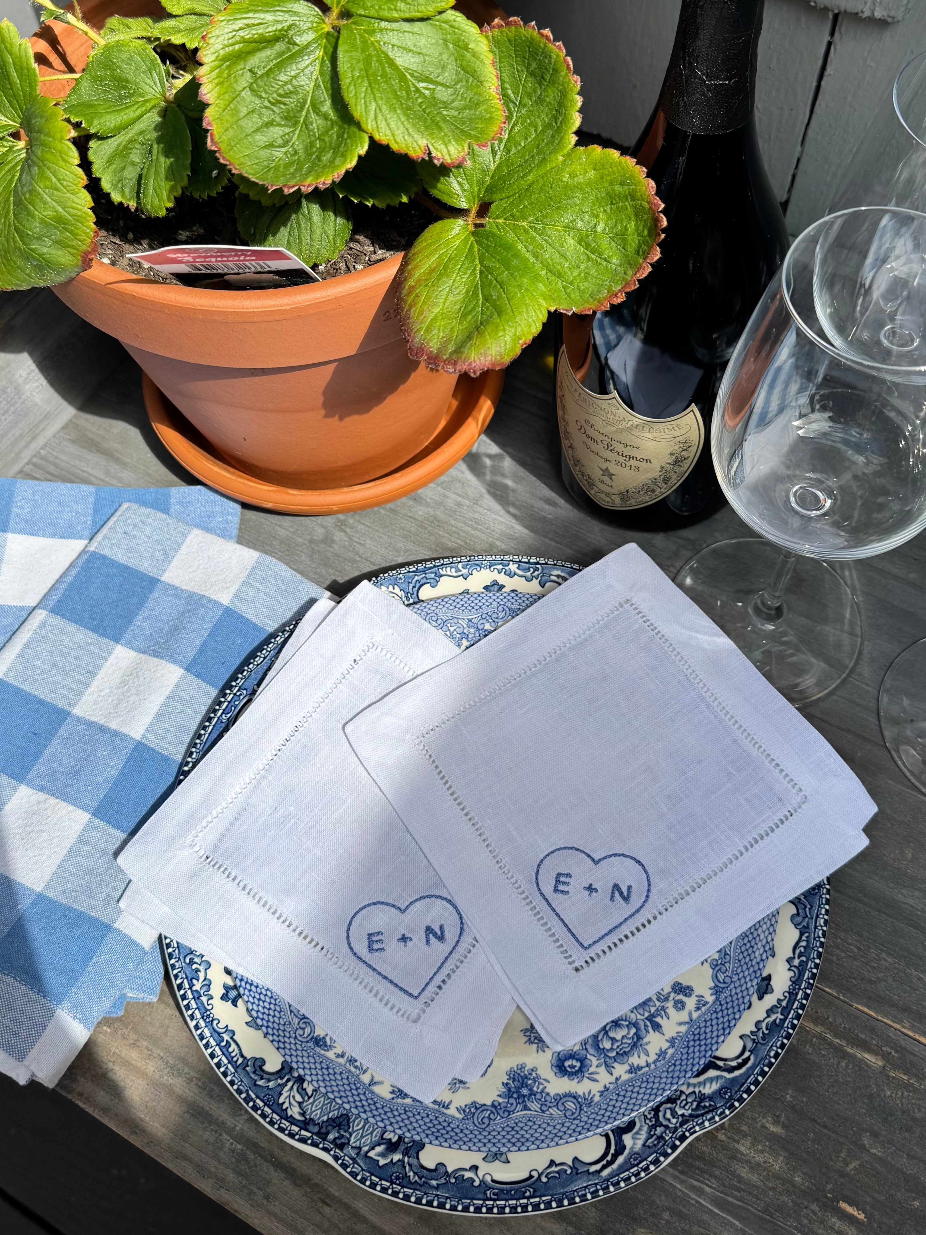 Personalized Heart Cocktail Napkins