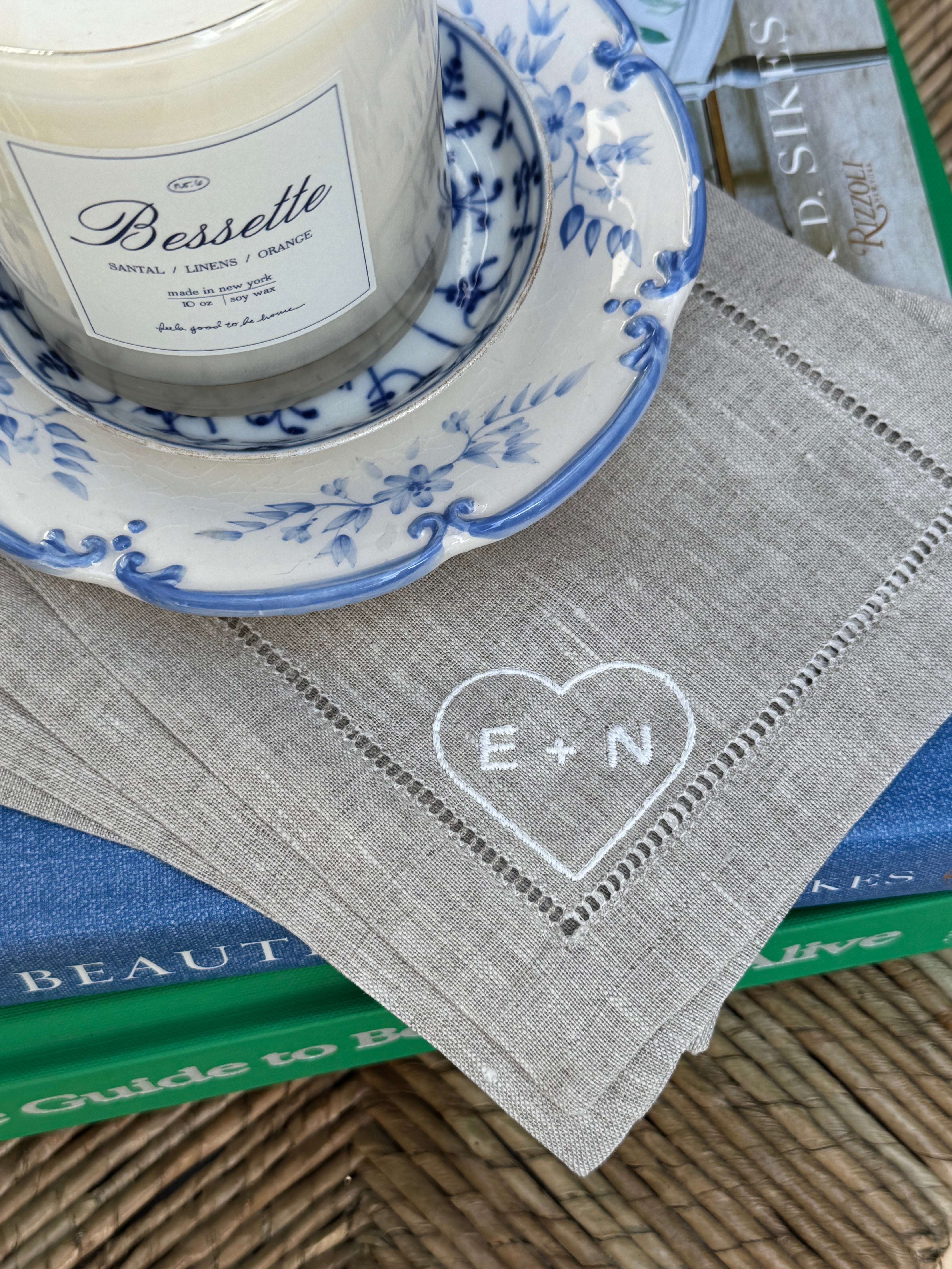 Personalized Heart Cocktail Napkins