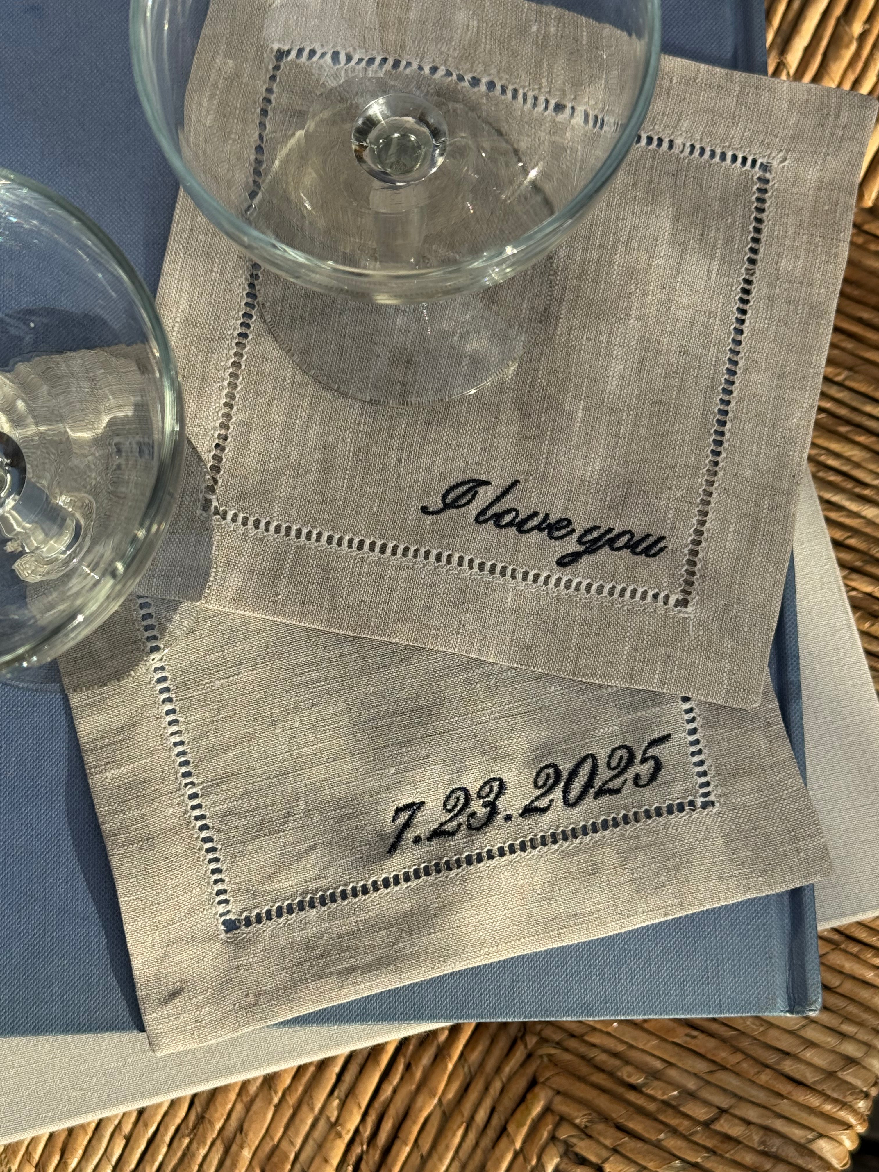 Subtle Custom Cocktail Napkins