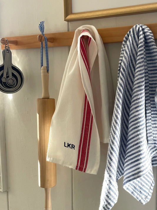 Red Stripe Tea Towel