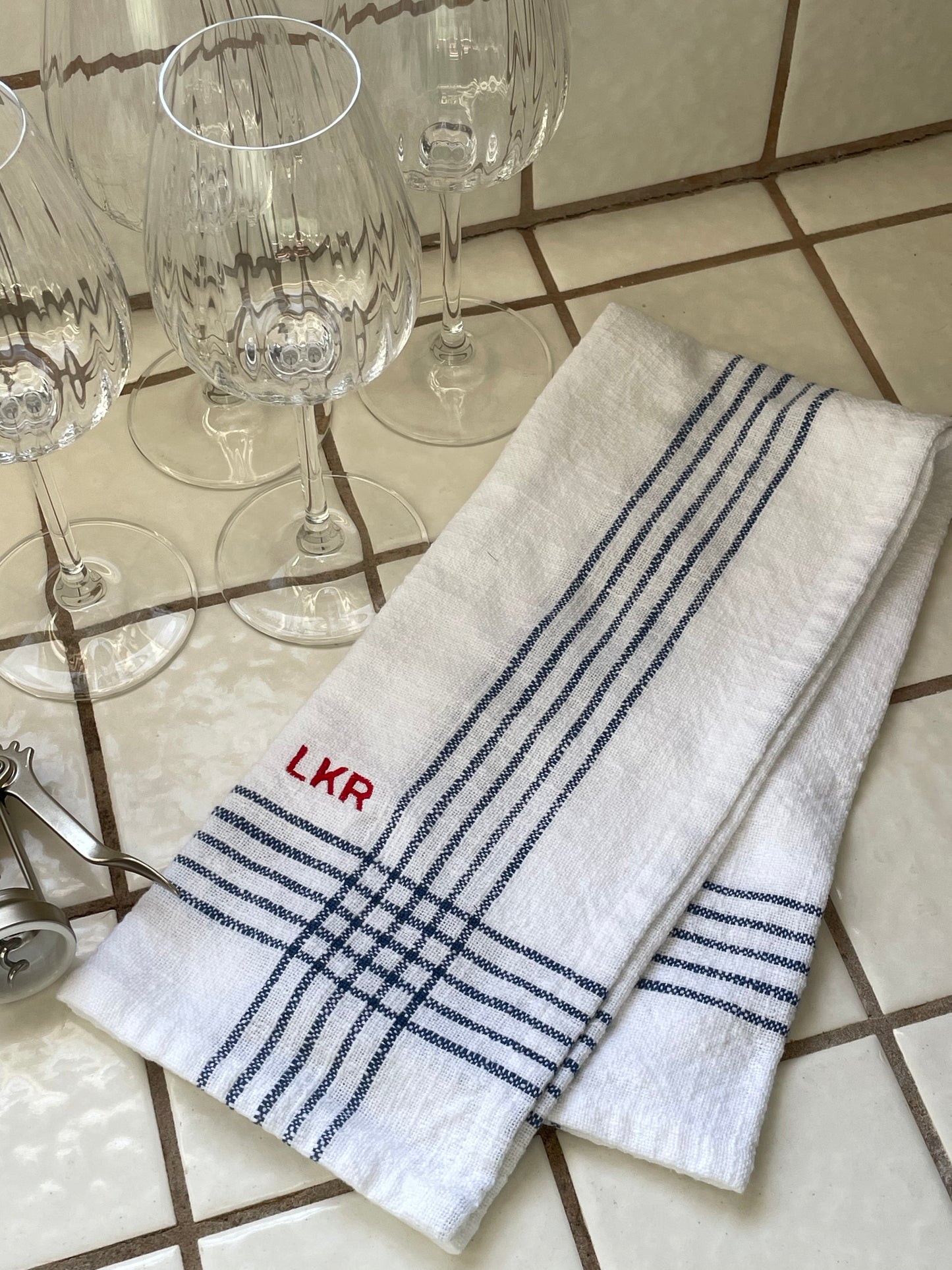 Monogram Tea Towel