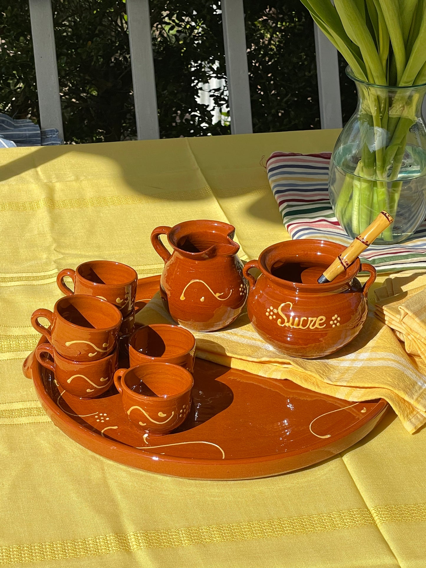 Isla Mujeres 9-Piece Espresso Serving Set