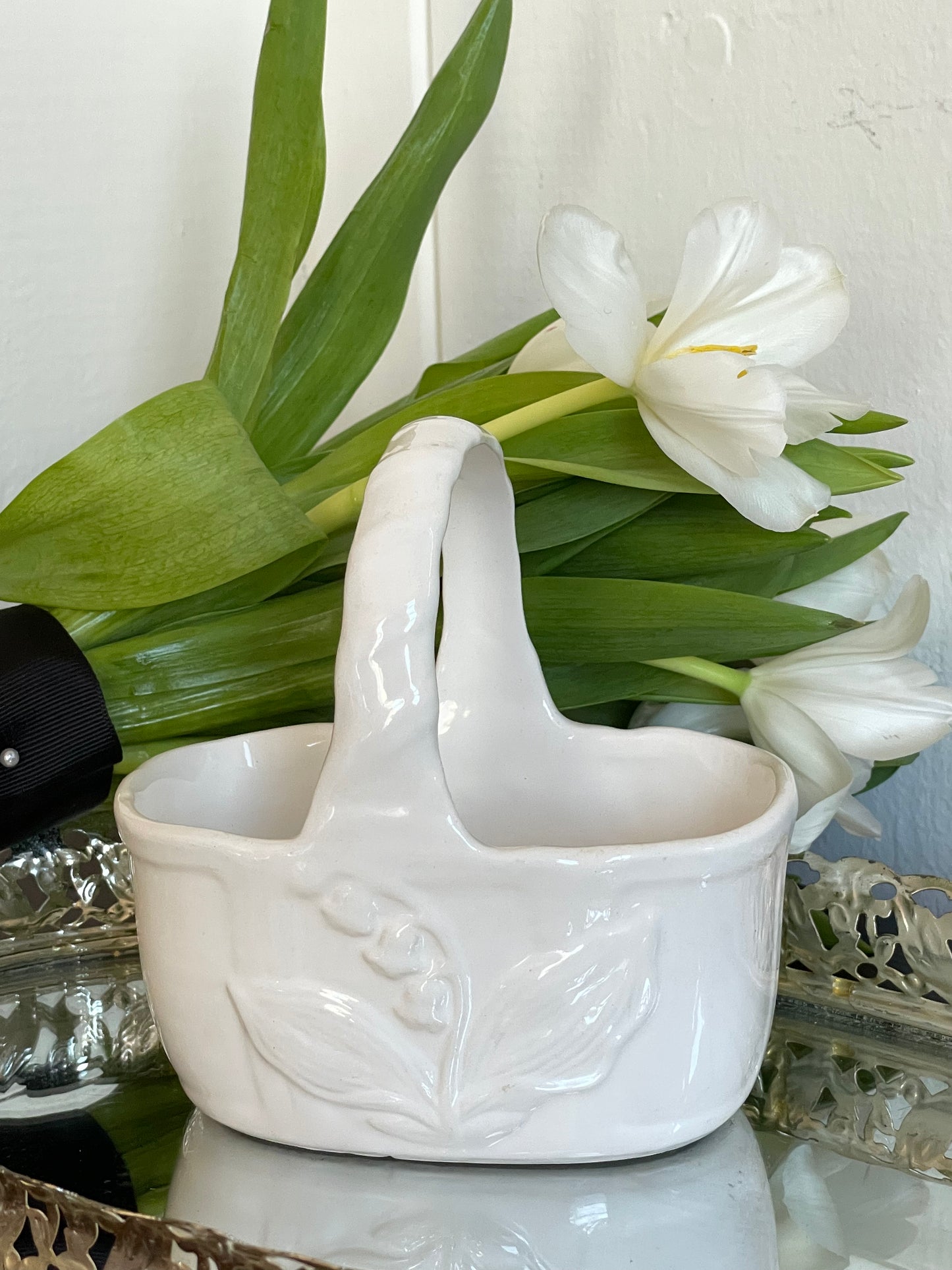 Lily of the Valley Mini Trinket Basket
