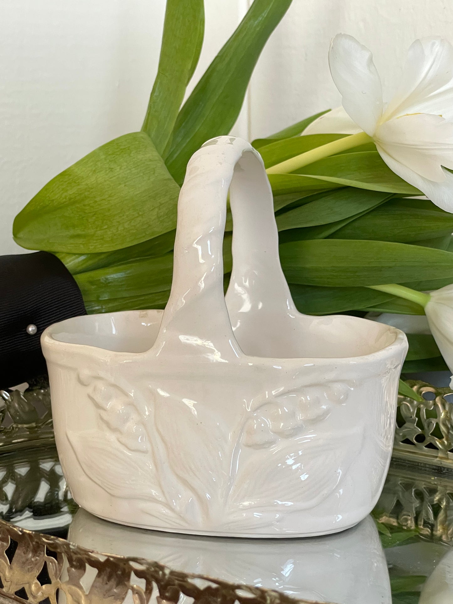 Lily of the Valley Mini Trinket Basket