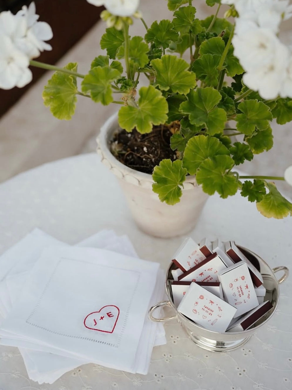Personalized Heart Cocktail Napkins