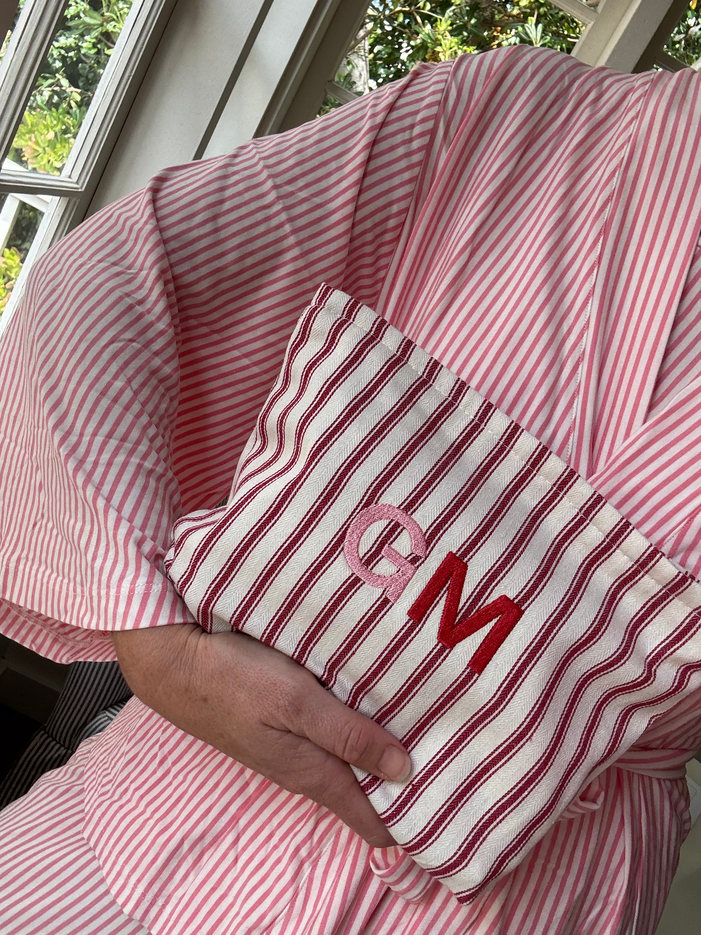 Ticking Stripe Makeup Bag
